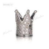 CZ Crown Charm Jewelry Findings Micro Pave Beads 10*11mm FC254