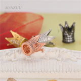 CZ Crown Charm Jewelry Findings Micro Pave Beads 10*11mm FC254