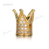 CZ Crown Charm Jewelry Findings Micro Pave Beads 10*11mm FC254