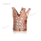 CZ Crown Charm Jewelry Findings Micro Pave Beads 10*11mm FC254