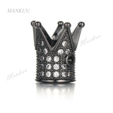 CZ Crown Charm Jewelry Findings Micro Pave Beads 10*11mm FC254