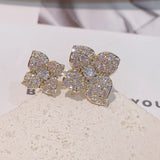Flower Design CZ Engagement Ring for Women Wedding Dubai Bridal J2144