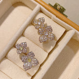 Flower Design CZ Engagement Ring for Women Wedding Dubai Bridal J2144