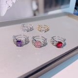 CZ Engagement Finger Ring For Women Wedding Bridal DUBAI Bridal J2031