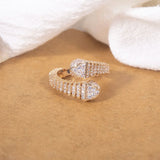 Cubic Zirconia Engagement Ring for Women Wedding Bridal Adjustable