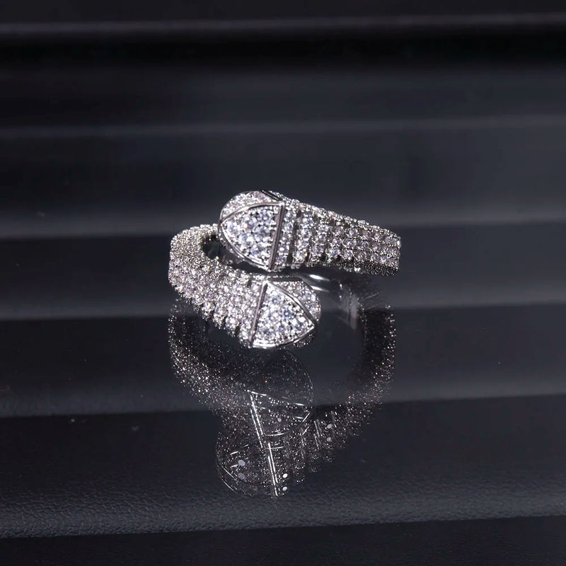 Cubic Zirconia Engagement Ring for Women Wedding Bridal Adjustable