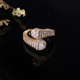 Cubic Zirconia Engagement Ring for Women Wedding Bridal Adjustable