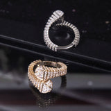 Cubic Zirconia Engagement Ring for Women Wedding Bridal Adjustable
