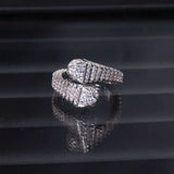Cubic Zirconia Engagement Ring for Women Wedding Bridal Adjustable