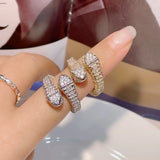 Cubic Zirconia Engagement Ring for Women Wedding Bridal Adjustable