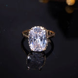 Ellipse CZ Engagement Finger Ring Women Wedding DUBAI Bridal J2125