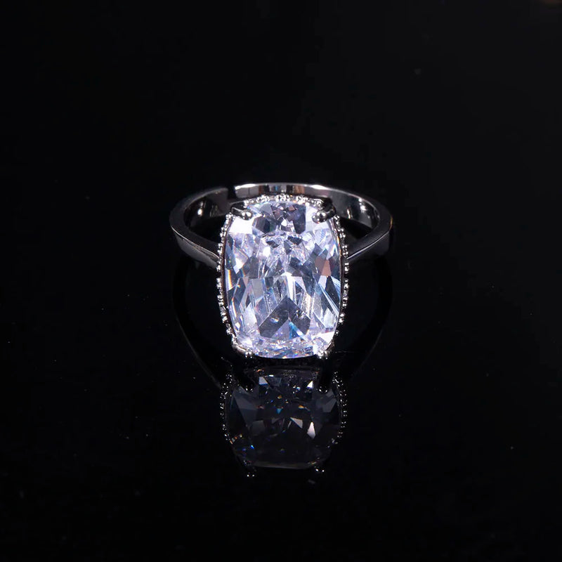 Ellipse CZ Engagement Finger Ring Women Wedding DUBAI Bridal J2125