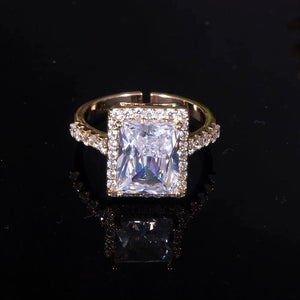 Square Cubic Zircon Engagement Finger Rings For Women Wedding