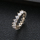 Colorful CZ Engagement Finger Rings For Women Wedding