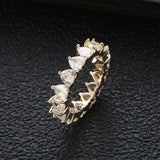 Colorful CZ Engagement Finger Rings For Women Wedding