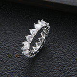 Colorful CZ Engagement Finger Rings For Women Wedding