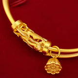 18K Pendants Bracelet Bangles for Women Men