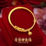 18K Pendants Bracelet Bangles for Women Men