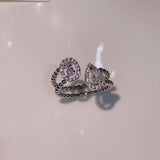 Water Drop CZ Engagement Finger Ring for Women Wedding Bridal Adjust