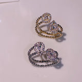 Water Drop CZ Engagement Finger Ring for Women Wedding Bridal Adjust