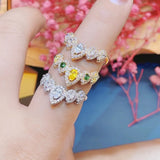 CZ Engagement Finger Ring for Women Wedding Bridal Ring