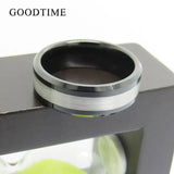 Men's Tungsten Carbide Ring Silver Frosted Wedding Jewelry