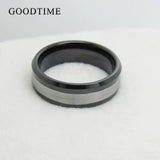 Men's Tungsten Carbide Ring Silver Frosted Wedding Jewelry