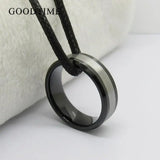 Men's Tungsten Carbide Ring Silver Frosted Wedding Jewelry