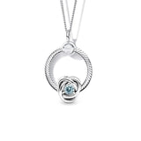 Eternity Circle Charm Necklace Set DIY Logo Jewelry Birthday Gift