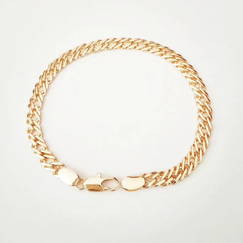 Men Bracelet Rose 585 Jewelry Copper 5MM Long Bracelets