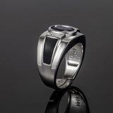 Men's 925 Silver CZ Gemstone Open Finger Ring Wedding Party Gift