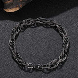 Men's Punk Chain Stainless Steel Bracelet Wristband