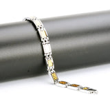 Men's Magnetic Hematite Stainless Steel Bracelet 4 Element Therapy Bangles