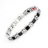 Men's Magnetic Hematite Stainless Steel Bracelet 4 Element Therapy Bangles