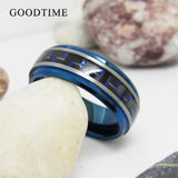 Men's Tungsten Carbide Ring with Carbon Fiber Inlay