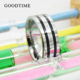 Men's Tungsten Carbide Two Line Ring Wedding Band 8MM