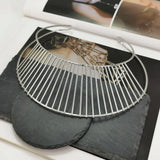 Metal Big Torques Neck Bib Choker Necklaces Women Statement Chunky Necklaces