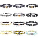 Micro Pave Cz Crown Cross Bracelet Men Women Bracelet & Bangles
