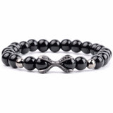 Micro Pave Cz Crown Cross Bracelet Men Women Bracelet & Bangles