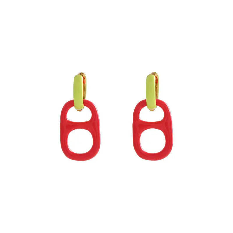 Colorful Plated Earrings for Party