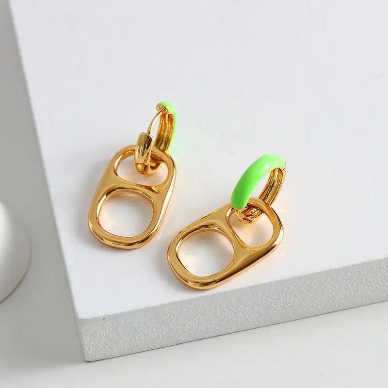 Colorful Plated Earrings for Party