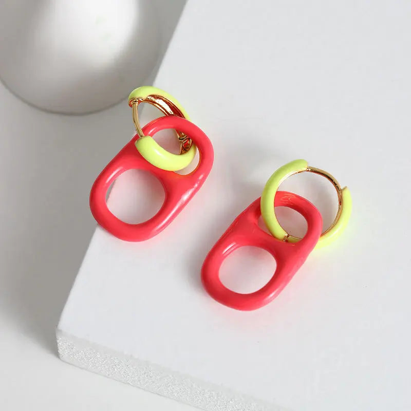 Colorful Plated Earrings for Party