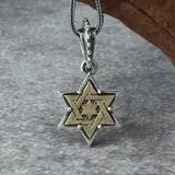 Mogan David Star Pendant Alloy Jewish Star of David Necklace