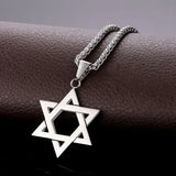 Mogan David Star Pendant Alloy Jewish Star of David Necklace
