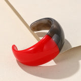Multi-color Wide Bangles Geometric Irregular Open Bangle Bracelets