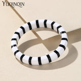Multi-color Resin Thin Round Bangle Summer Party Jewelry
