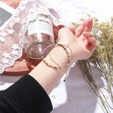 Multicolor Rainbow Tourmaline Double Layer Bracelet for Women