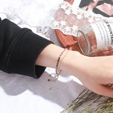 Multicolor Rainbow Tourmaline Double Layer Bracelet for Women