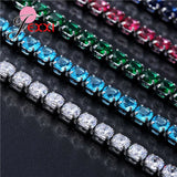 925 Sterling Silver Bracelets Bangles Wedding Charm Crystals 17MM/19MM