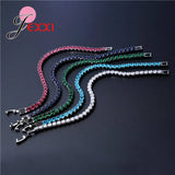 925 Sterling Silver Bracelets Bangles Wedding Charm Crystals 17MM/19MM